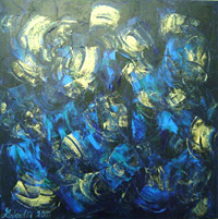 Blue field of flowers