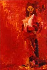 Painting Red Lady