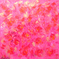 Pink field of flowers